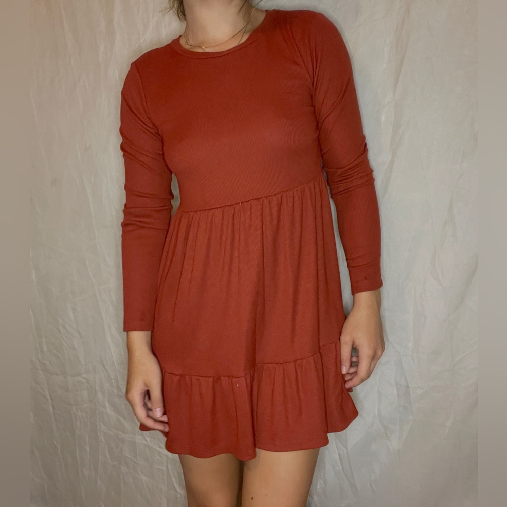 Lily rose long sleeve ribbed dress